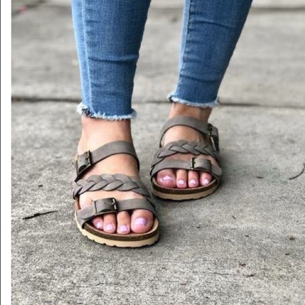 Braided sandals